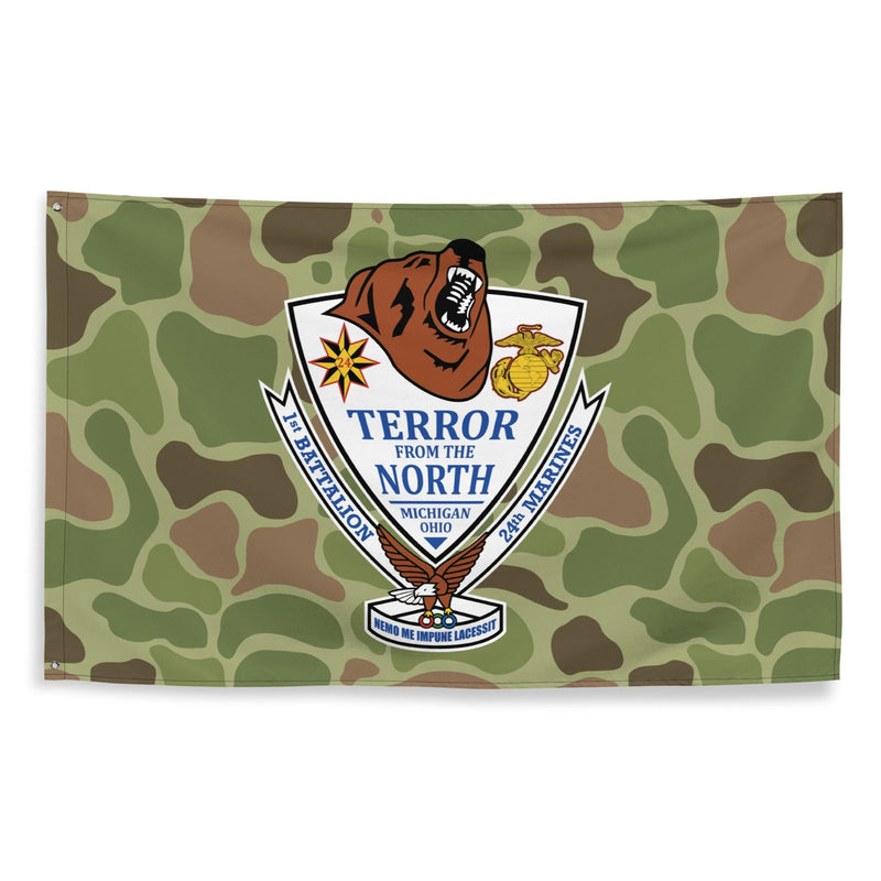 1st Battalion 24th Marines (1/24 Marines) Frogskin Camo Flag