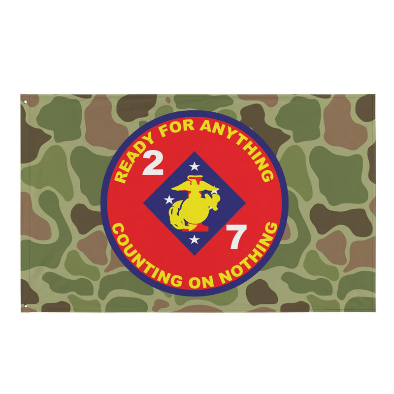 Vintage 2/7 Marines Vietnam Era Frogskin Camo Flag