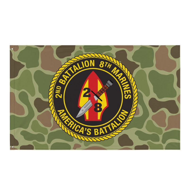 2nd Battalion 8th Marines (2/8 Marines) Frogskin Camo Flag