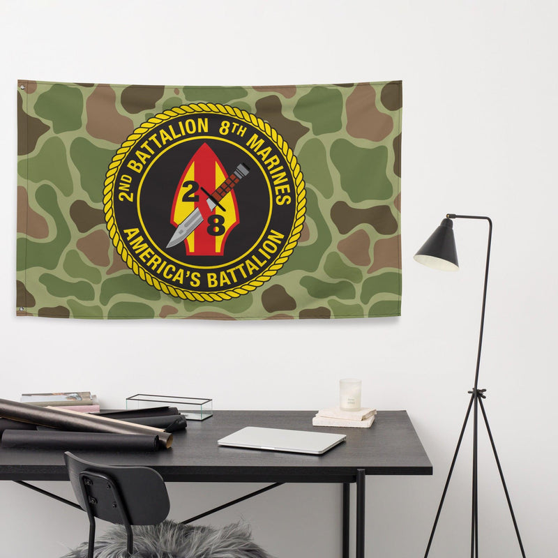 2nd Battalion 8th Marines (2/8 Marines) Frogskin Camo Flag