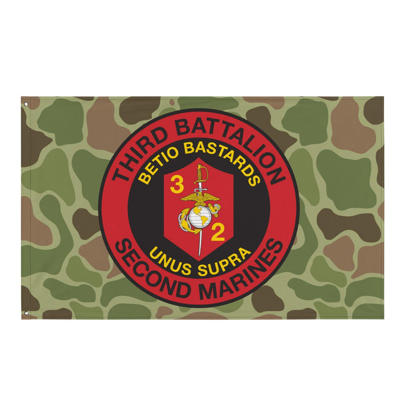 3rd Battalion 2nd Marines (3/2 Marines) Frogskin Camo Flag
