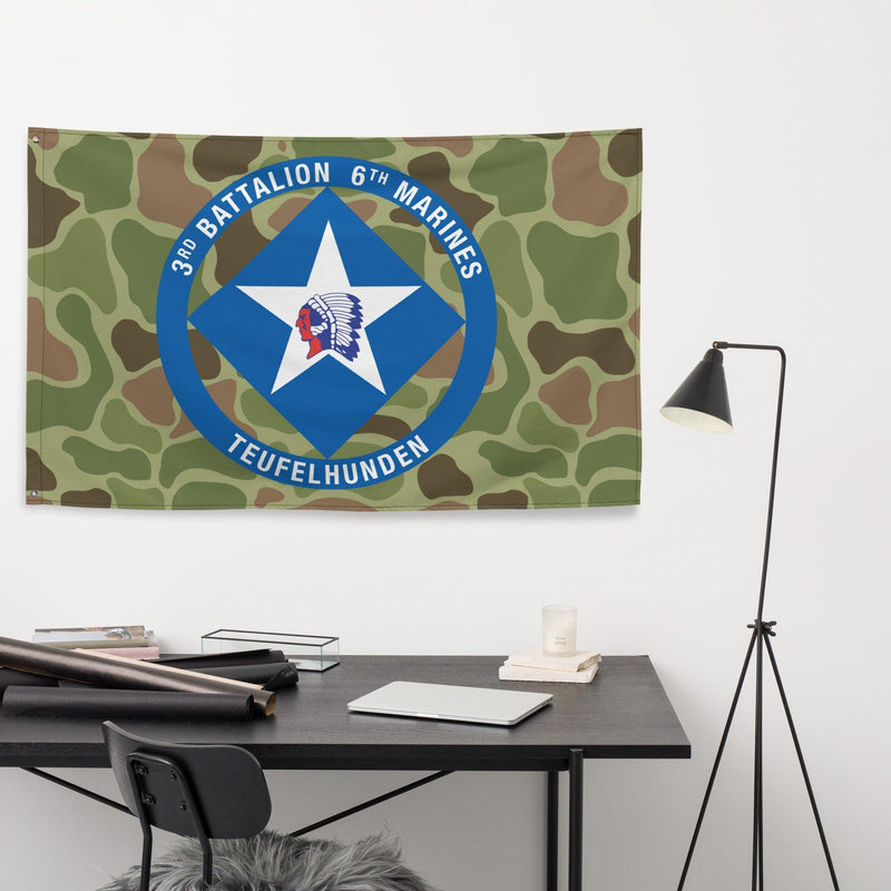 3/6 Marines Frogskin Camo USMC Flag