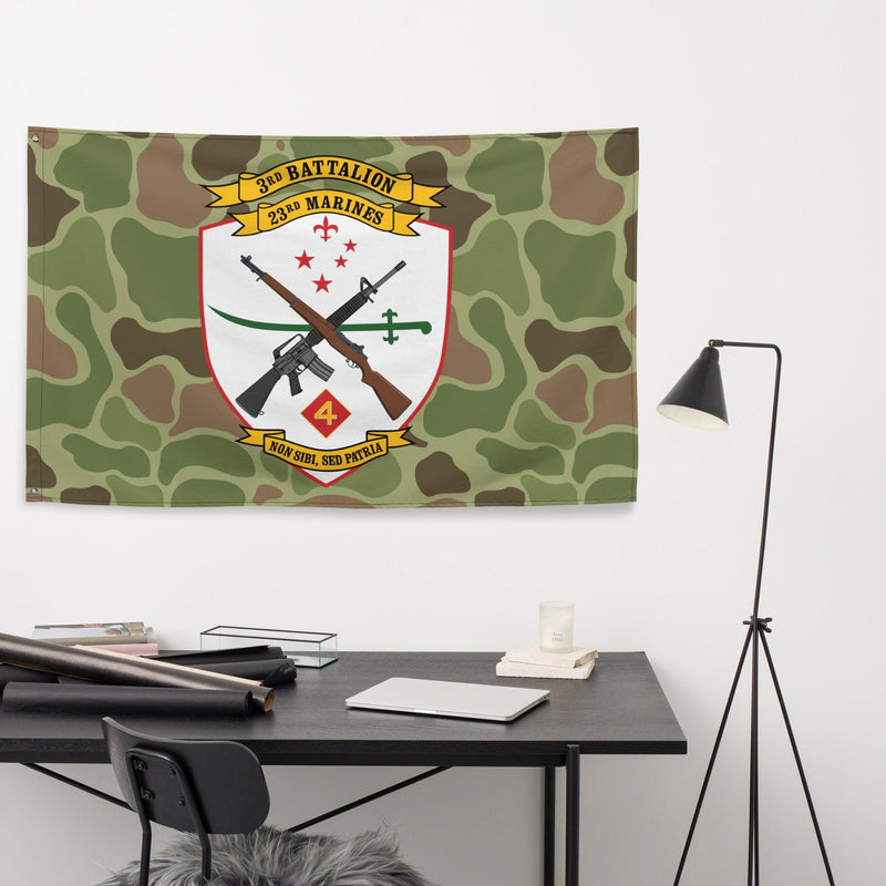 3rd Battalion 23rd Marines (3/23 Marines) Frogskin Camo Flag