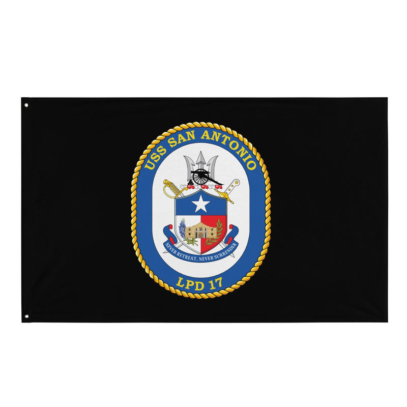 USS San Antonio (LPD-17) Black Wall Flag