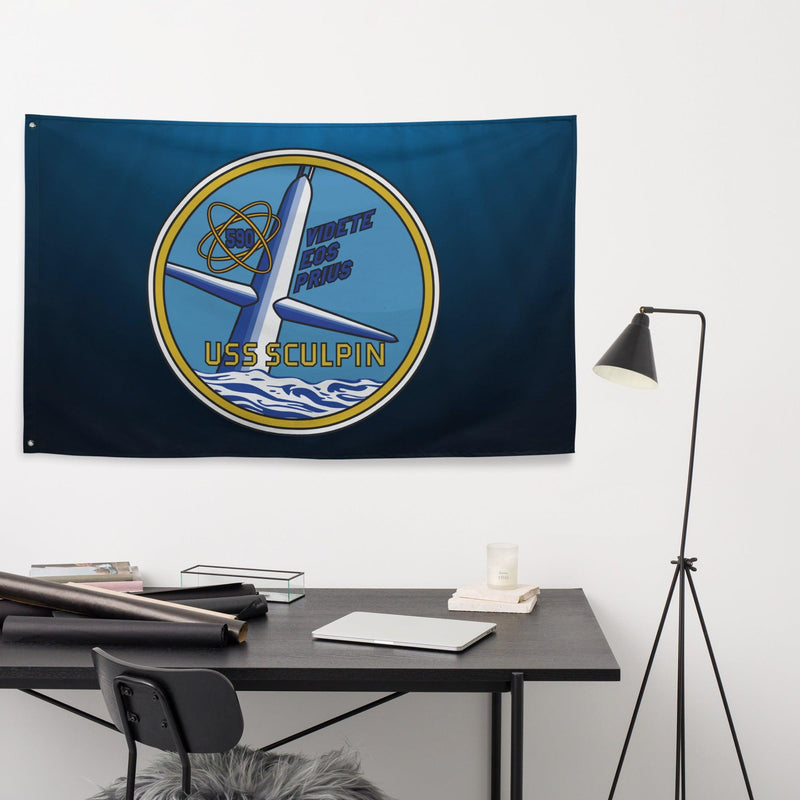 USS Sculpin (SSN-590) Submarine Wall Flag