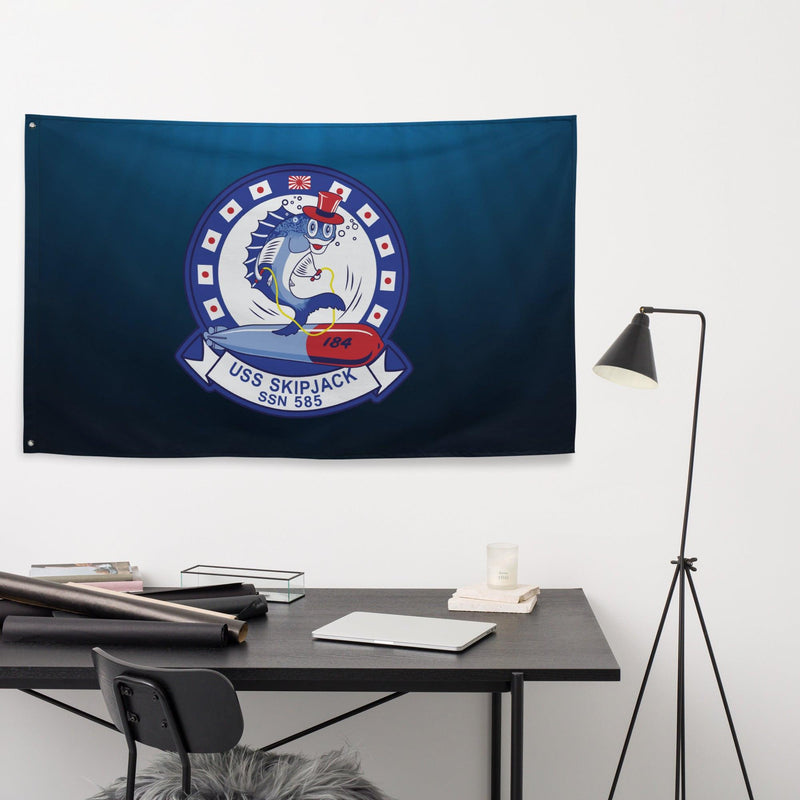 USS Skipjack (SSN-585) Submarine Logo Wall Flag