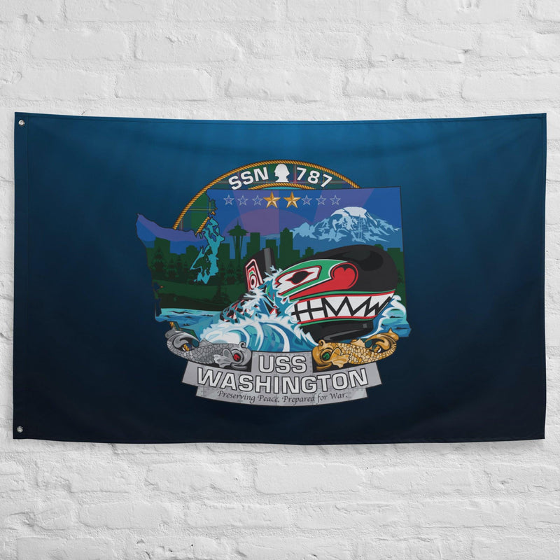 USS Washington (SSN-787) Submarine Wall Flag