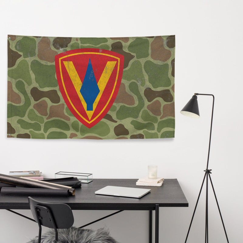 5th Marine Division Frog Skin Camo Wall Flag