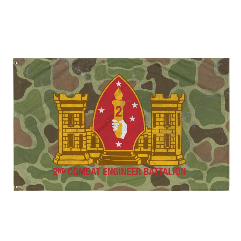 USMC 2nd CEB Frog Skin Camo Indoor Wall Flag