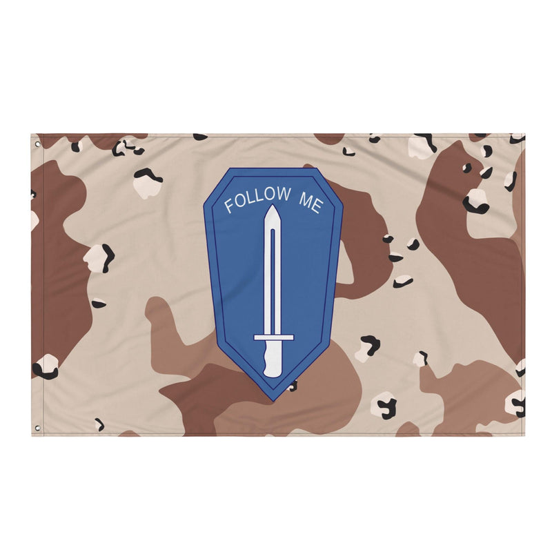 U.S. Army Infantry Branch Follow Me Desert Storm Camo Flag