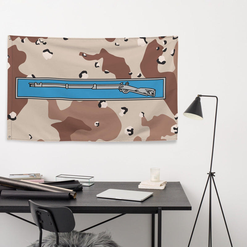 Expert Infantryman Badge EIB Desert Storm Camo Flag