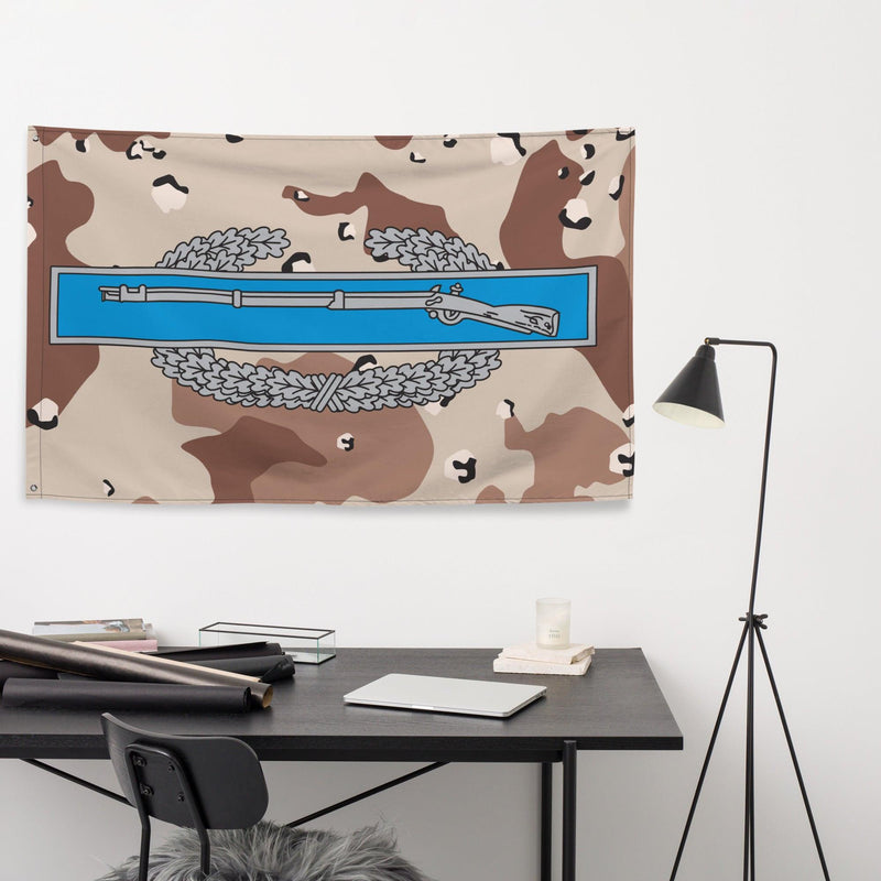 Combat Infantryman Badge CIB Desert Storm Camo Flag