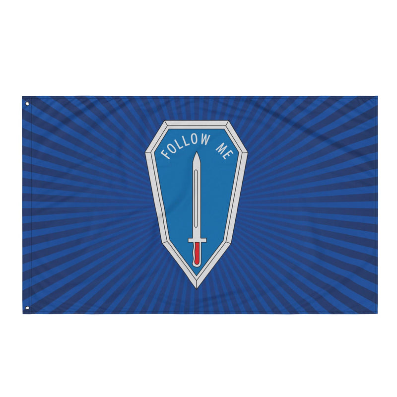 'Follow Me' U.S. Army Infantry Branch Motto Blue Flag