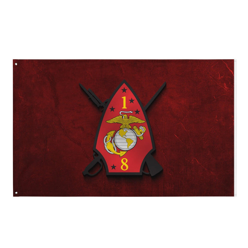 1st Bn 8th Marines (1/8 Marines) Wall Flag