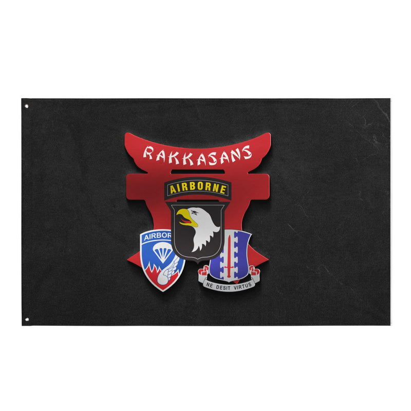 U.S. Army 187th Airborne Infantry Regiment 'Rakkasans' Black Flag
