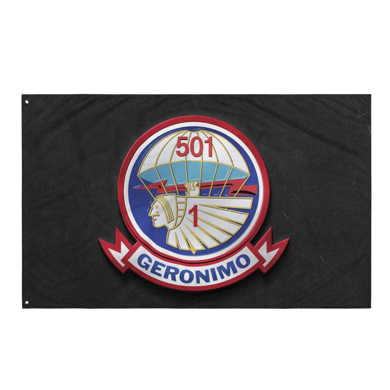 1-501 Airborne Infantry Indoor Wall Flag