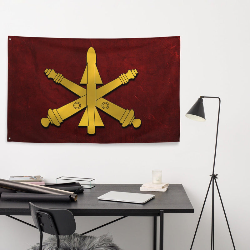U.S. Army ADA Branch Emblem Red Flag