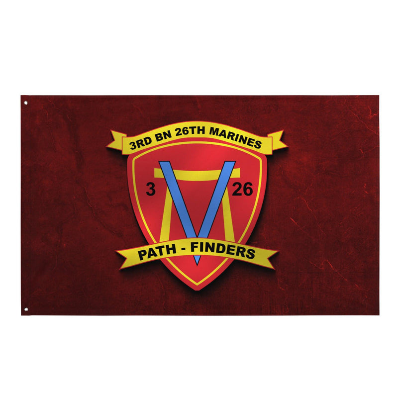 3/26 Marines Indoor Red USMC Wall Flag