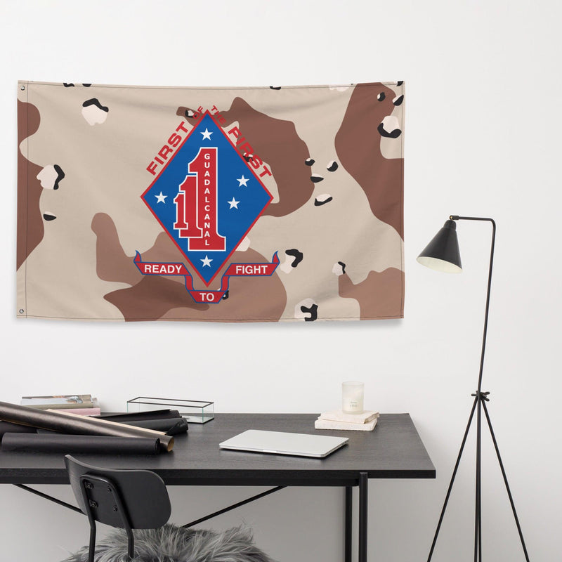1/1 Marines Chocolate-Chip Camouflage Flag
