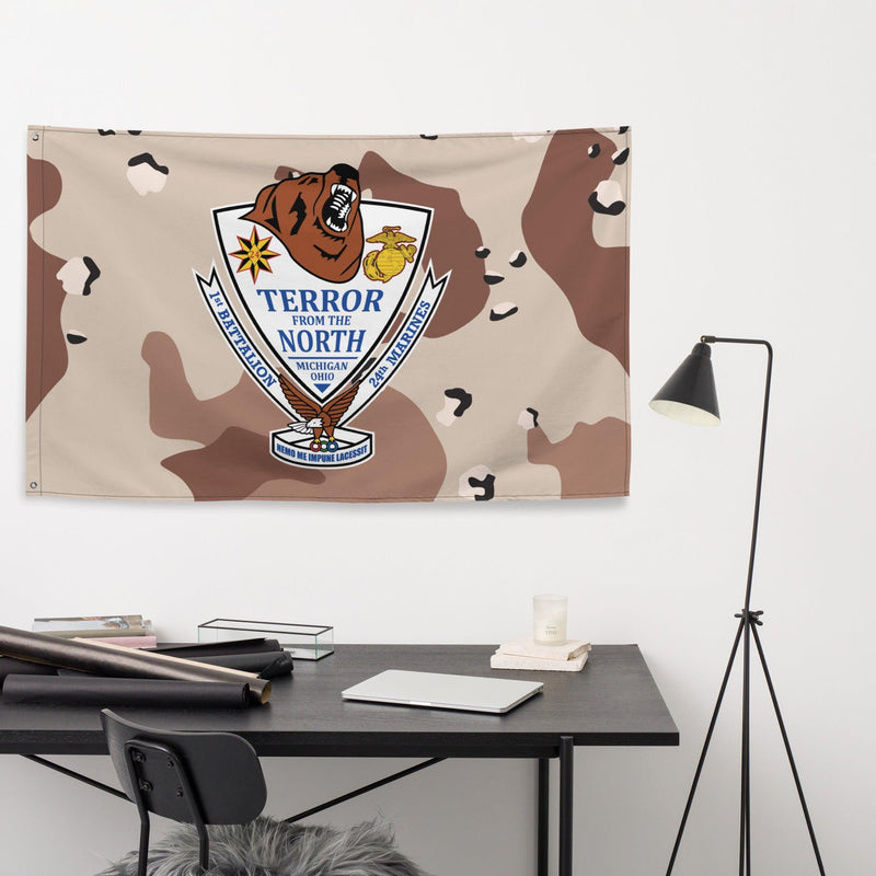 1/24 Marines Chocolate-Chip Camouflage Flag
