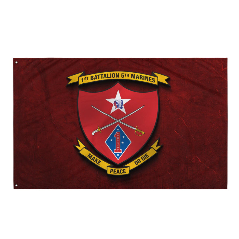 1st Bn 5th Marines (1/5 Marines) Red Wall Flag