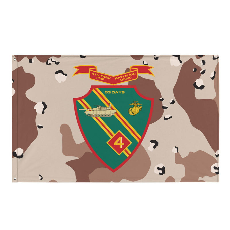 4th Tank Battalion USMC Chocolate-Chip Camo Flag