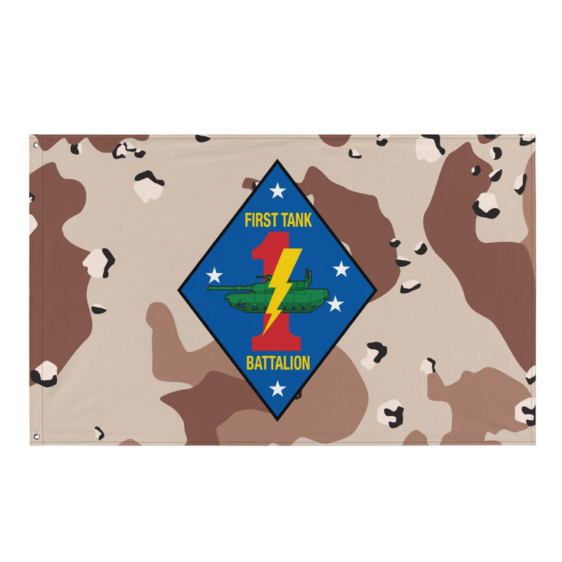 1st Tank Battalion USMC Chocolate-Chip Camo Flag