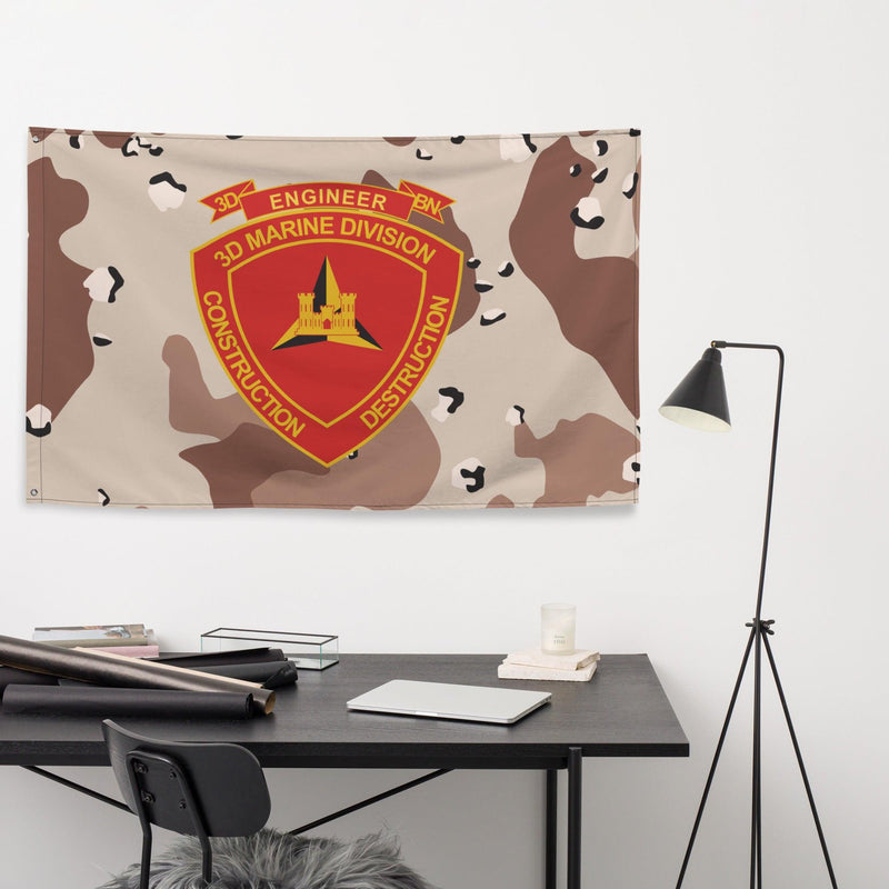 3rd CEB USMC Chocolate-Chip Camo Flag