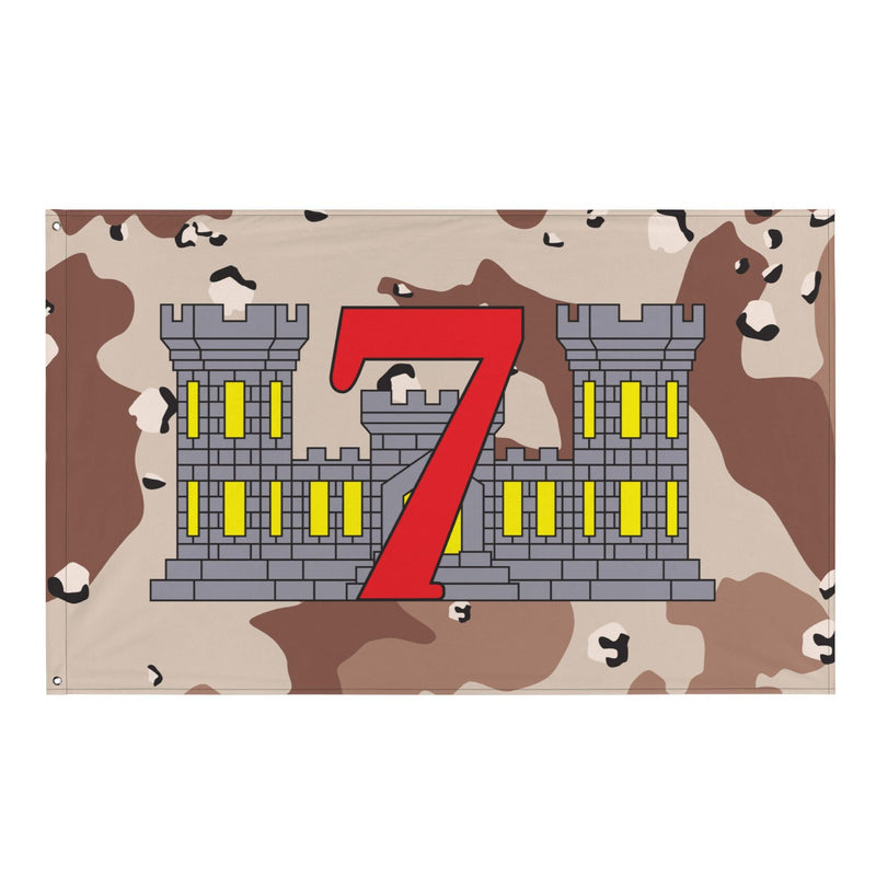 7th ESB USMC Chocolate-Chip Camo Flag