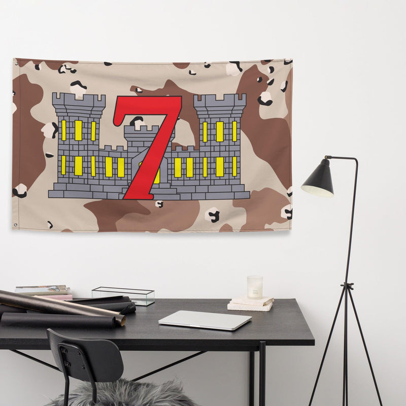 7th ESB USMC Chocolate-Chip Camo Flag