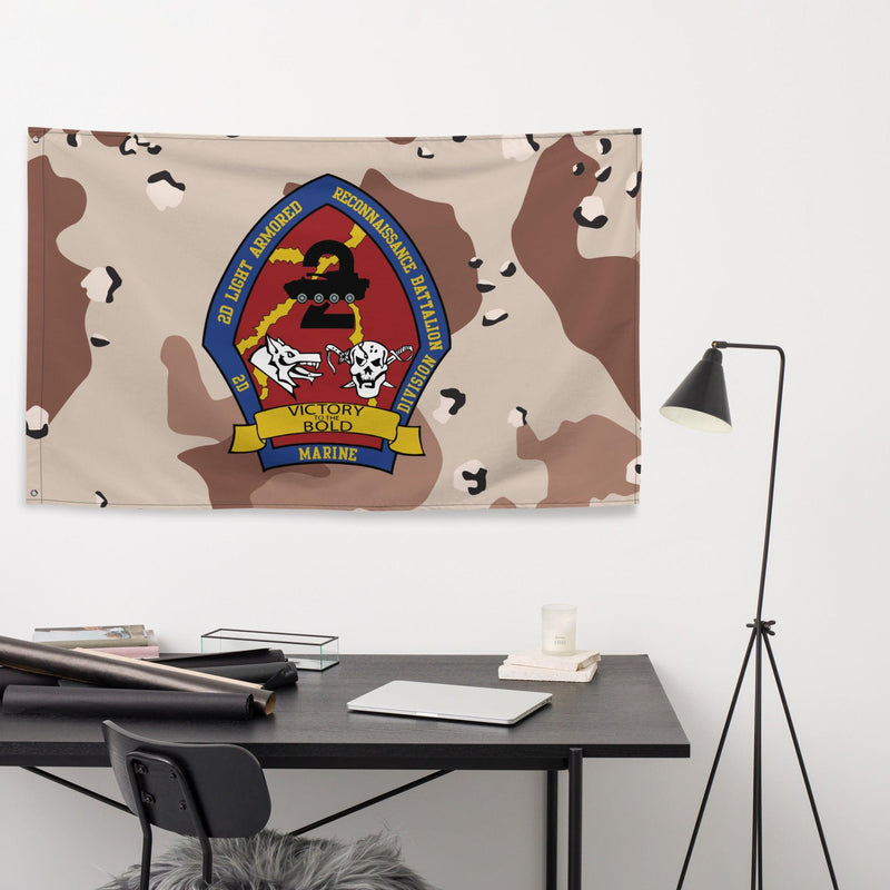 2nd LAR USMC Chocolate-Chip Camo Flag