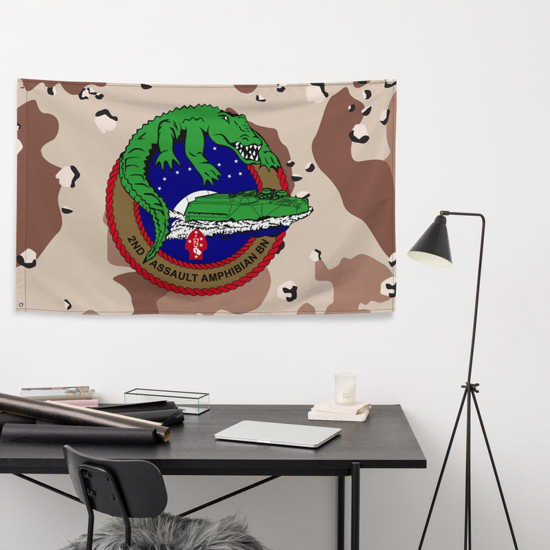 2nd AABn USMC Chocolate-Chip Camo Flag