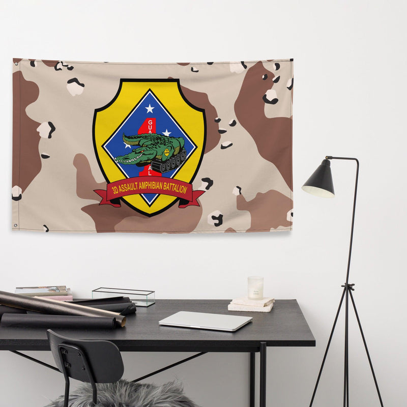 3rd AABn USMC Chocolate-Chip Camo Flag
