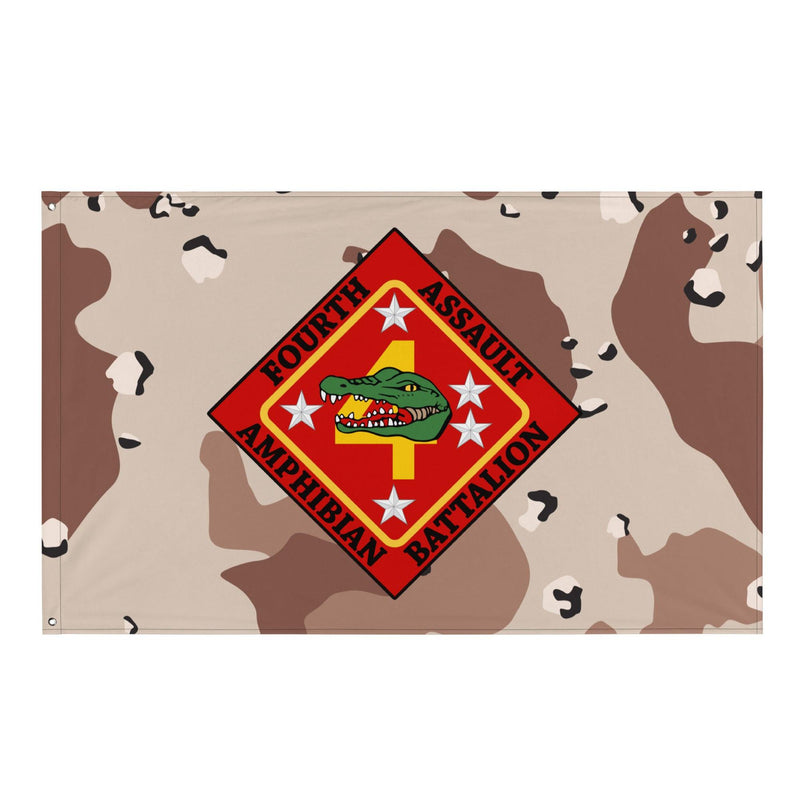 4th AABn USMC Chocolate-Chip Camo Flag