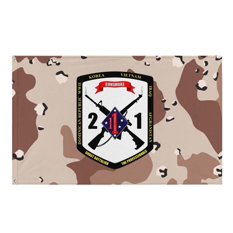 2/1 Marines Chocolate-Chip Camo Flag
