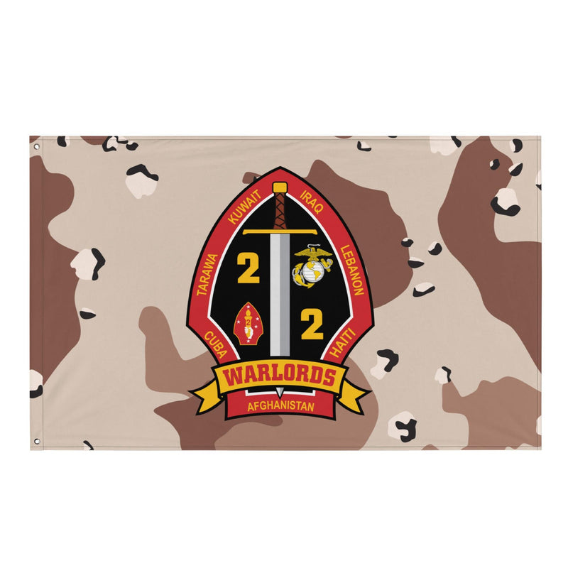 2/2 Marines Chocolate-Chip Camo Flag