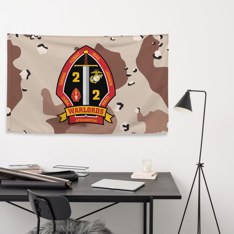 2/2 Marines Chocolate-Chip Camo Flag