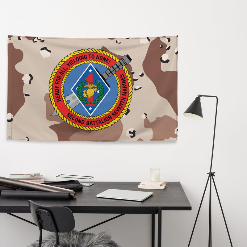 2/7 Marines Chocolate-Chip Camo Flag