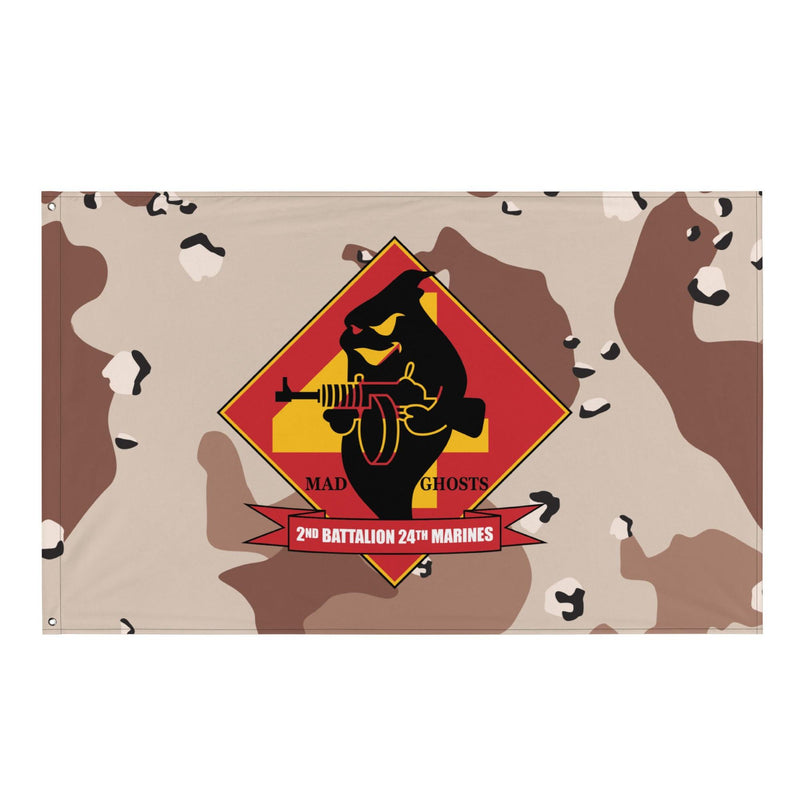 2/24 Marines Chocolate-Chip Camo Flag