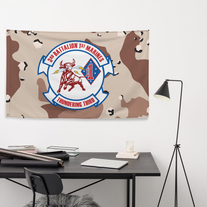 3/1 Marines Chocolate-Chip Camo Flag
