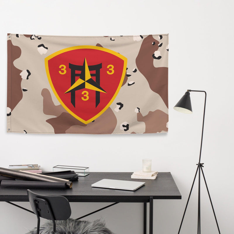 3/3 Marines Chocolate-Chip Camo USMC Flag