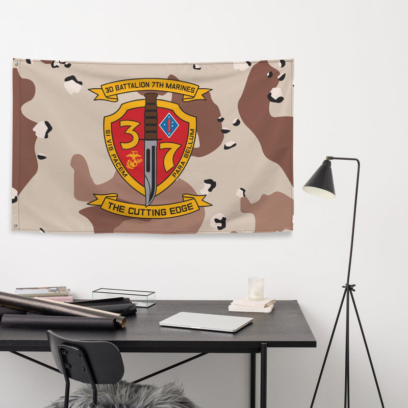 3/7 Marines Chocolate-Chip Camo Flag