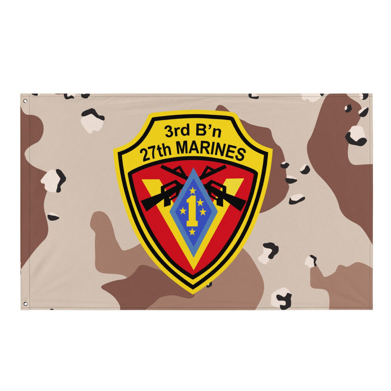 3/27 Marines Chocolate-Chip Camo USMC Flag