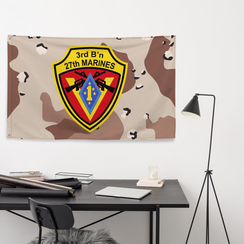 3/27 Marines Chocolate-Chip Camo USMC Flag