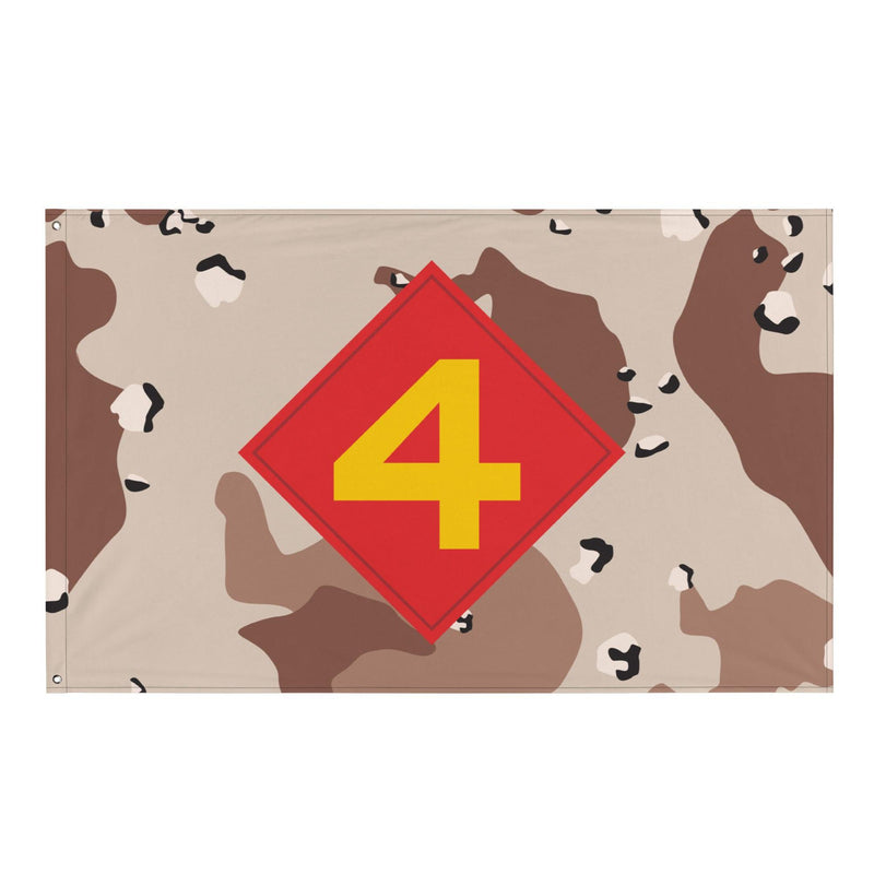 4th Marine Division Chocolate-Chip Camo Flag