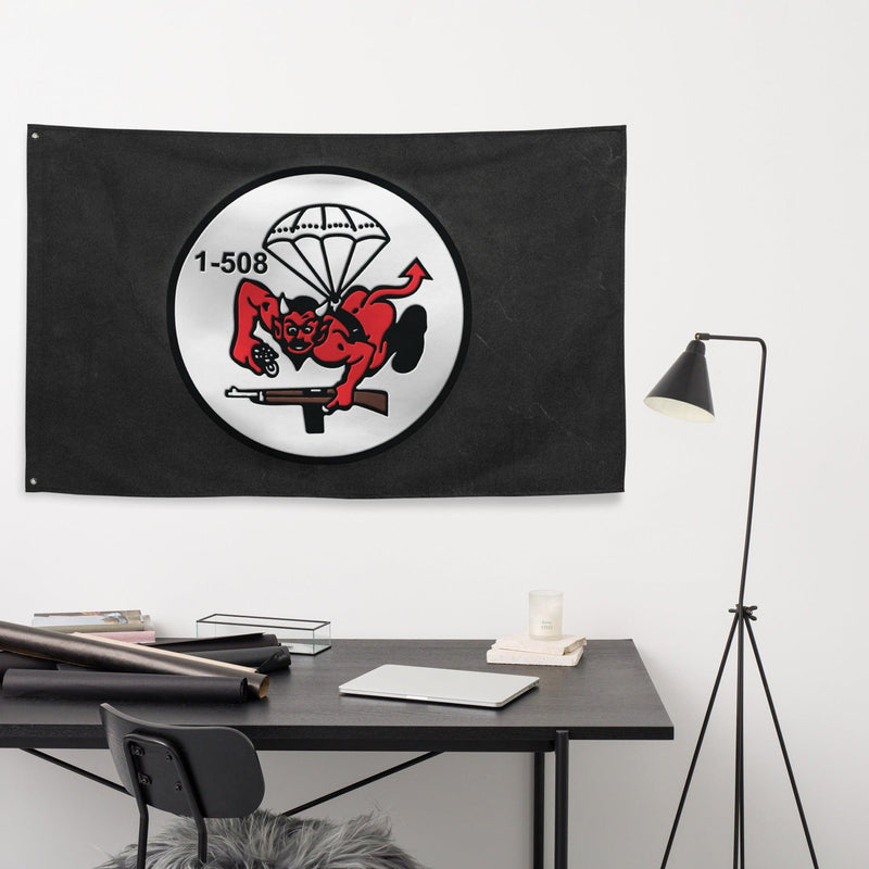 1-508 Parachute Infantry '1 Fury' Butt Devil Flag