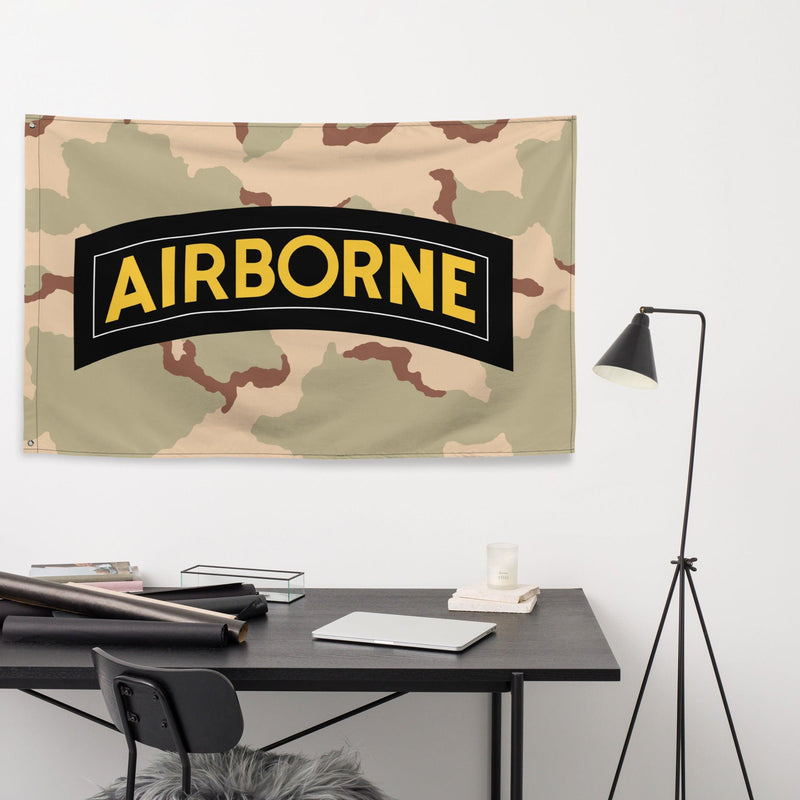 U.S. Army Airborne Tab Desert Camo DCU Flag