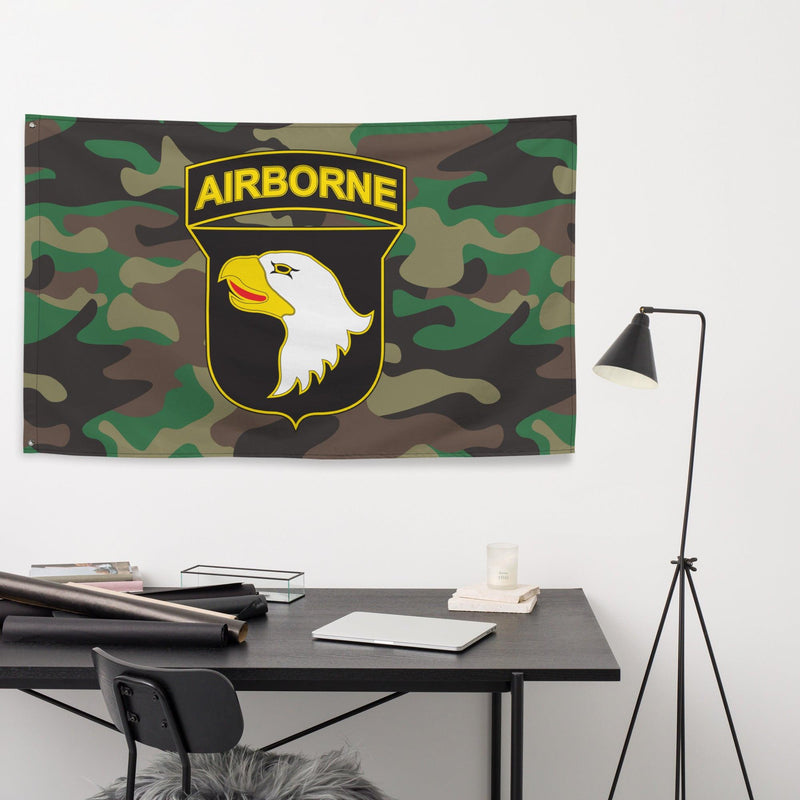 101st Airborne Division M81 Woodland Camo Flag
