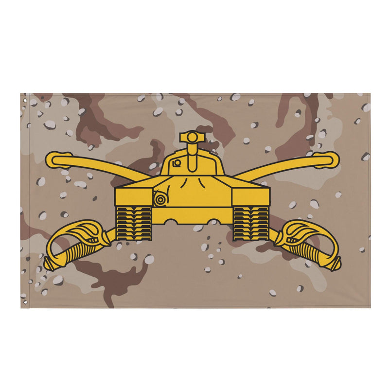 U.S. Army Armor Branch Emblem Chocolate Chip Camo Flag