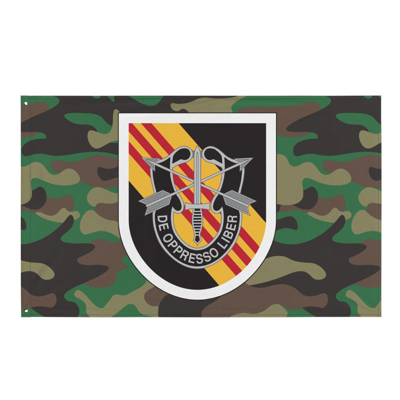 5th Special Forces Group (5th SFG) Woodland Camo Flag